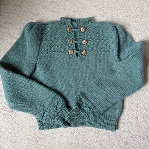 *Vintage*
Hand Crafted Teal Sweater